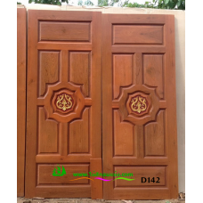 ประตูไม้สักบานเดี่ยว รหัส D142